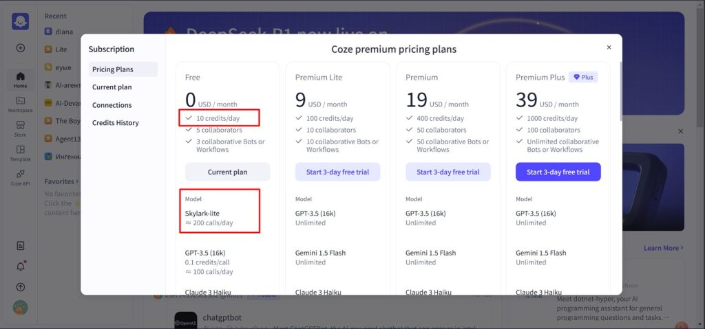 #3. Создаем AI-агента и подключаем к Telegram